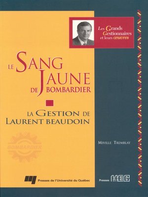 cover image of Le sang jaune de Bombardier